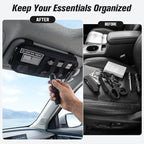 Visor Organizer, MOLLE Visor Organizer | Car Sun Visor Organizer with Sunglasses Holder | Pockets | Card Slots | Tactical Visor Organizer | Heavy Duty
