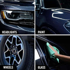 Hybrid Solutions Ceramic 3-in-1 Car Detailer, Waterless Car Wash, Long-lasting HydrophobicWax Protection and High Gloss Shine, Safe For All Exterior Surfaces, 32 oz (Pack of 3)