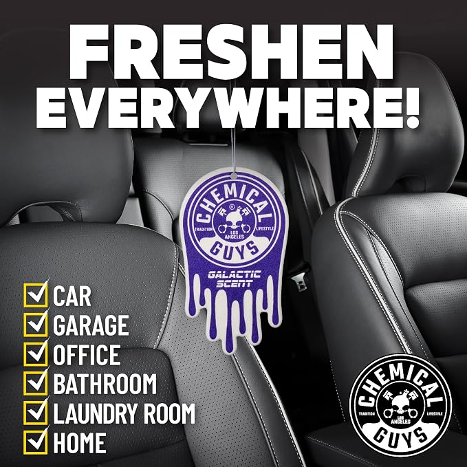 Galactic Scent Air Freshener and Odor Eliminator, 16 fl oz with 3 Pack of Hanging Air Fresheners (Great for Cars, Trucks, SUVs, RVs, Home, Office, Dorm Room & More) - HOL460