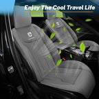 Cooling Car Seat Cushion Front Seat,12V&24V Cooling Seat Cover for Car with 10 Fans,Cooled Seat Cover for Car SUV Truck Universal Fit (Grey)