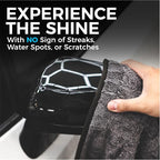 Gauntlet Car Drying Towel, Ultra-Absorbent 70/30 Blend Korean Microfiber, Dries Vehicles Faster Without Scratching, 900 GSM, 20x30 Inches, Ice Grey/Grey, 1-Pack