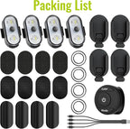 Wireless LED Lights for Car 4PCS with Base, Button and Remote Control Interior Ambient Strobe Light, USB-C 120H 8 Colors IP65 Waterproof Rechargeable Underglow Light for Cars, Trucks, Motorcycle