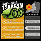 2-Pack Car Drying Towels, Large 36 x 28 Inch, 1300 GSM, Dual-Color | Twisted Loop Microfiber Towel for Cars - Absorbent Car Dry Towel and Car Wash Towel for Streak-Free, Paint-Safe Car Detailing