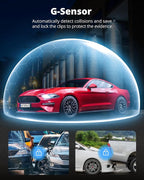 3 Channel Dash Cam Front and Rear Inside - 2.5K Car Dash Camera with 64GB Card, 5GHz WiFi Wireless Dashcam for Cars, APP Control, Super Night Vision, HDR, G-Sensor