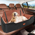HEGGCOOE Large Dog Car Seat Under 100 lbs, Washable Dog Car Bed for 2 Medium Dogs, Detachable Pet Booster Seat with Storage Pocket and Seat Belt for Back Seat Dog Travel Bed