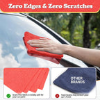 Shop Towels, Red Microfiber Cleaning Cloth Bulk, 200 Pack Microfiber Towels for Cars, All-Purpose Absorbent Cleaning Rags, Dust Cloth for Automotive, Mechanic, Garage, Bar, 11.5 x 11.5 inch