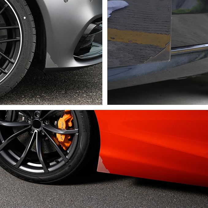 4 Pcs Car Door Edge Guards Door Anti-Collision Strip Anti-Rub Trim Clear Accessories Door Corner Bumper Protector Anti-Scratch Universal for All Cars SUV (V-White Clear)