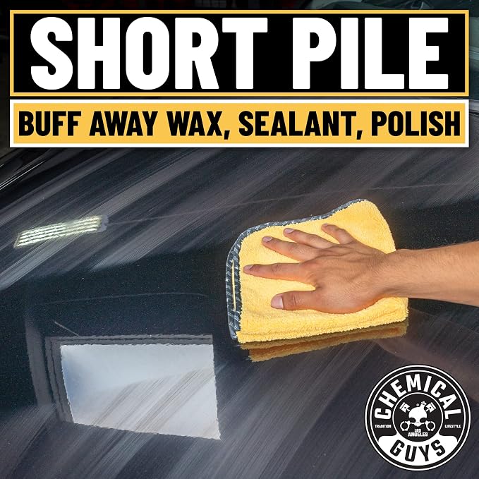 Professional Grade Premium Microfiber Towels for Cars, Gold, 16" x 16", Ultra-Soft and Scratch-Free Car Detailing Cloths for Trucks, Motorcycles, and More - 3 Pack