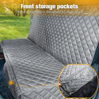 Dog Car Seat Covers for Truck Ford F150/Chevrolet Silverado 1500/Ram 1500/GMC Sierra 1500, Waterproof Pet Back Seat Cover for Trucks, Scratchproof Nonslip Durable Rear Seat Cover for Dogs
