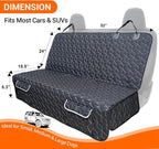 Dog Car Seat Cover for Back Seat, Waterproof Non-Slip Bench Protector for Dogs, Durable 600D Scratch Proof Seat Cover for Hair, Mud & Scratches, Travel and Daily Use in Cars Small SUVs