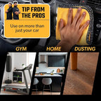 Professional Grade Premium Microfiber Towels for Cars, Gold, 16" x 16", Ultra-Soft and Scratch-Free Car Detailing Cloths for Trucks, Motorcycles, and More - 12 Pack