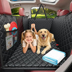 Dog Car Seat Cover for Pets 100% Waterproof Seat Cover Hammock 600D Heavy Duty Scratch Proof Nonslip Durable Soft Back Seat Covers for Full Size Trucks