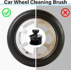 Tire Shine Applicator Brush, Tire Shine Brushes, Tire Dressing Brush Applicator with Seal Cover, Tire Brush for Car Detailing, Tire Gel Applicator, High Density Detail Factory Tire Brush (Red)