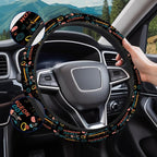 Dungeon Daddy Steering Wheel Cover, Non Slip Polyester Car Wheel Protector for Car SUV Truck, Universal 15 Inch