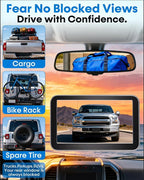 HD 1080P Backup Camera: 15-Min Easy Install 7 inch Large Screen Color Night Vision See Clearly at Night Up to 10 Meters - Reverse Camera for Trucks Cars Pickup SUVs Rear View Safety & Parking Assist