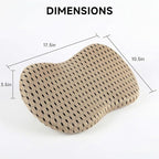 Car Seat Cushion - Memory Foam Seat Pad for Sciatica & Lower Back Pain Relief - Driving Cushion with Breathable Mesh Cover - Road Trip Essentials for Drivers (3D Beige)