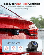F7N-N 4K Dash Cam Front and Rear, 5.8GHz WiFi-20 MB/s Fast Transfer Dashcam, 2160P/FHD Car Camera with GPS Tracking, 3.18" Screen, WDR Night Vision, 170° Wide Angle, 24H Parking Mode