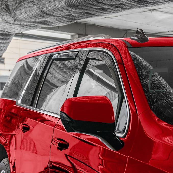 Voron Glass in-Channel Extra Durable Rain Guards for GMC Yukon XL 2021-2026, Window Deflectors, Vent Window Visors, 4 Pieces - 200621