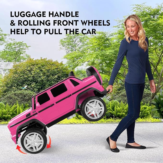 Ride On Cars, Licensed Mercedes-Benz Maybach G650S, 12V7AH Battery Powered Toy Electric Car for Kids W/LED Underglow Lights,Remote Control, 2 Motors, 3 Speeds, Music, Bluetooth,Horn, Rose Pink