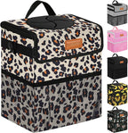 Car Trash Can Bin for Back Seat Leak Proof, Cute Car Trash Bag Hanging, Vehicle Trash Can for SUV Truck Van, Automotive Garbage Cans Front Seat Leopard Print