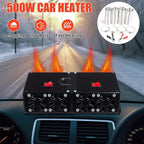 500w Car Heater 24 volt Camping Heaters Car Heater Kit Camping Windshield Window Defogger Defroster for Winter Automobile Windscreen Car Camper(24v)