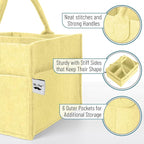 Mr. Pen- Baby Diaper Caddy Organizer, Lemon Glow | Nursery Storage Bin and Car Organizer for Diapers and Baby Wipes