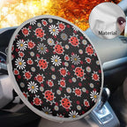 Car Steering Wheel Sun Shade Cover,Cute Ladybug Car Accessories Interior 17 inch Universal Steering Wheel Heat Insulation Cover for SUV Trucks Van,Blocking Sun & Heat,Cool in Summer