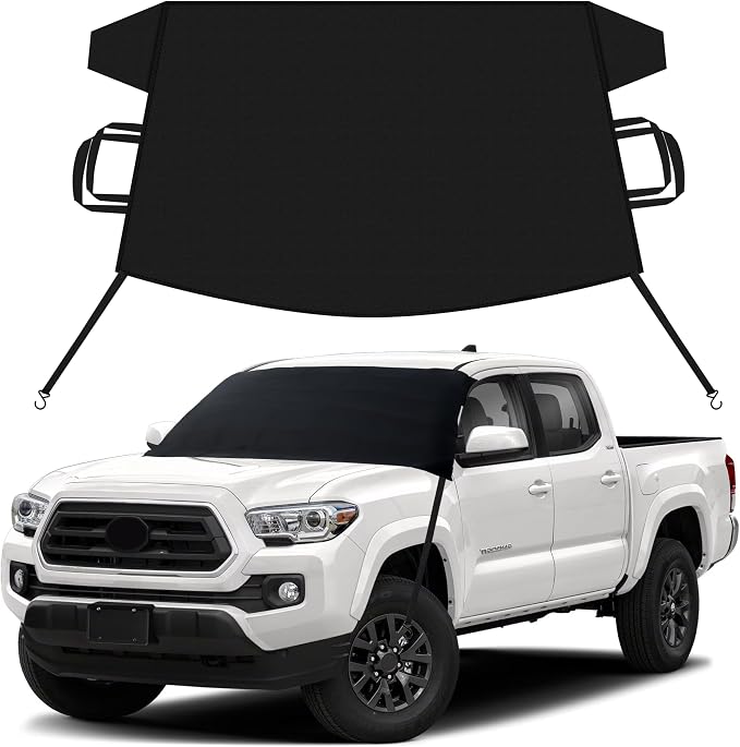 Snow Cover for Toyota Tacoma | Heavy-Duty Windshield Cover for Ice and Snow Protection | 600D Oxford Winter Car Cover with S-Hook Straps