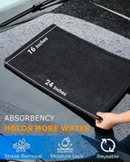4-Pack 1300GSM Microfiber Car Drying Towels + 700GSM Chamois | Ultra Absorbent Twisted Loop, Streak-Free, Scratch-Free, Lint-Free, Lightweight, Easy to Handle