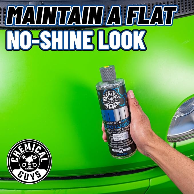 Car Wash Soap – Meticulous Matte – High Foaming Car Foam Soap for Foam Cannons, Guns and Buckets – Safe for Satin and Matte Paint Finishes, Scratch Free Cleaning, 16 oz Bubble Gum Scent