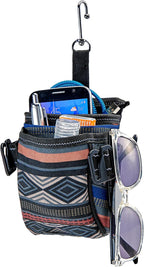 DriverPockets Car Phone Holder Air Vent Pouch and Front Seat Organizer with 3 Pockets, Hanging Hooks and Charging Port (Southwest)
