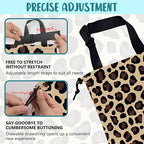 Car Trash Bag Abstract Brown Leopard Leak-Proof Car Garbage Bag with Drawstring Foldable Canvas Trash Bin with Adjustable Buckle for Car Accessories, Travelling, Camping