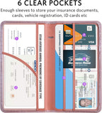 CoBak Car Registration and Insurance Holder - Vehicle Glove Box Car Organizer,Auto Truck Comparment Accessories Case with Magnetic Closure for Driver License,Cards