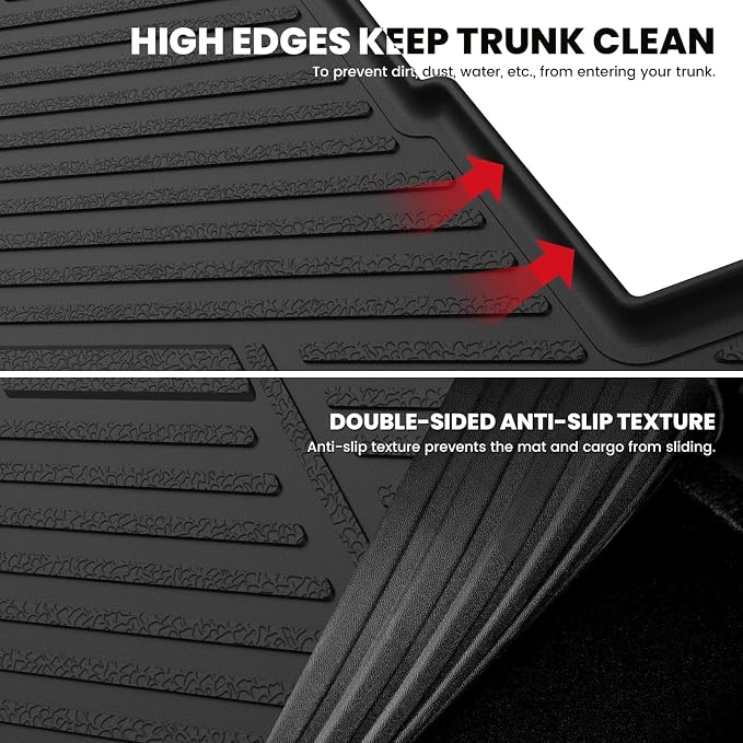Trunk Mat for Chevrolet Chevy Impala 2014-2020 (Not Fit Equipped with The Auto Stop/Start System), All Weather TPE Custom Fit Cargo Mat Trunk Liner for Chevy Impala Accessories, Black