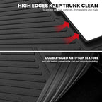 Trunk Mat for Chevrolet Chevy Impala 2014-2020 (Not Fit Equipped with The Auto Stop/Start System), All Weather TPE Custom Fit Cargo Mat Trunk Liner for Chevy Impala Accessories, Black