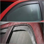 Window Visors Compatible with 04-14 Nissan Titan Crew Cab, 4Pcs Front & Rear Tape-On Window Vent Visor Deflectors Rain Guard, Glossy Dark Smoke
