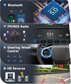 [8 CORE 6G+128G] Car Radio for Ford F150/ F250/ F350 2004-2014 with Wireless Carplay/Android Auto, 7 Inch Android 13 IPS Touch Screen Stereo, Bluetooth, GPS, WiFi, DSP, SWC, + Backup Camera