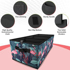 Trunk Organizer, Car Trunk Organizer, Non-Slip Bottom, Sturdy Storage Organizer for SUV, Sedans, Van, Jeep, Grocery, Large 3 Compartments Car Organizer for Women, Flamingo 31.9"×12.6"×10.6"