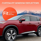 in-Channel Rain Guards Fit for Nissan Rogue 2021 2022 2023 2024 2025 2026, Extra Durable Side Window Deflectors 2021-2026 Rogue Wind Deflectors Rain Guard Black 4 PCS