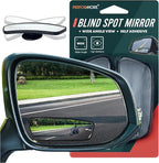 Performore 2 Pack of Blind Spot Car Mirrors, Adjustable HD Glass Convex Rear View Wide Angle Blindspot with Self Adhesive Back for Universal Vehicles (Rectangular)