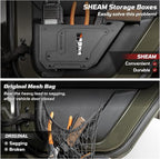 Metal Rear Door Pocket Storage Box for Jeep Wrangler JK JKU（2007-2017）, Accessories Car Door Organizer Storage Large Capacity,2PCS