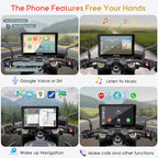 Carpuride W702B PRO Motorcycle Carplay Screen for BMW R1200GS R1250GS S1000XR Motorcycle, 7 inch Waterproof Touchscreen, Portable Carplay/Android Auto GPS Navigation for Motorbike, Dual Bluetooth