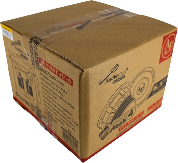 6" Quad Stack Composite Cone Subwoofer (TXX-BDC-IV-6), Superior Performance, 500W, 2.5" BASV Voice Coil, 4 Magnets, Non-Press Paper Cone, Aluminum Basket, Multi-Connect, 2 x 4 Ohm