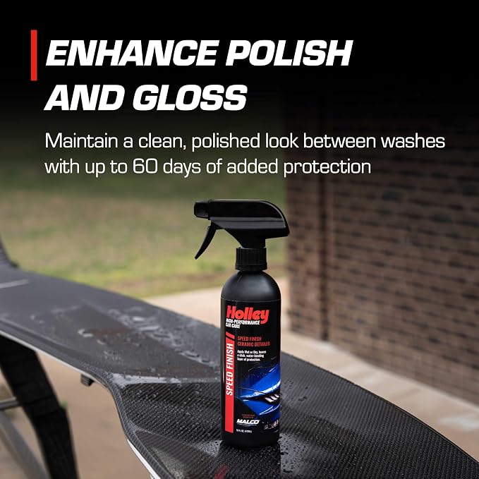 Speed Finish - Ceramic Detailing Spray - High-Performance Car Care, Fast Acting, Quick Drying - Spray on Any Vehicle Surface to Repel Water and Protect Paint - 16 oz. (2 Pack)