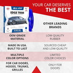 Car Door Edge Protector – Universal DIY Edge Trim to Prevent Scratches & Dings – Flexible Adhesive Molding Trim for Cars, Trucks & SUVs (10 Ft - Blue)