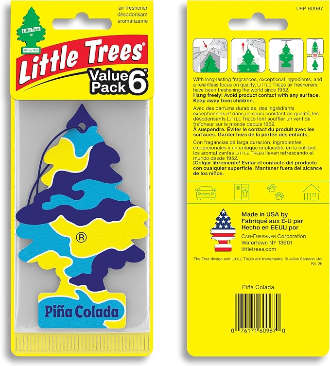 Car Air Freshener | Hanging Tree Provides Long Lasting Scent for Auto and Home | 24 Air Fresheners |Piña Colada