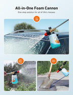Foam Cannon, Heavy Duty Durable Car Wash Foam Sprayer for Pressure Washer with 1/4" Quick Connector, Wide Neck Adjustable Snow Foam Lance and Thick Foam, Easy Install for Versatile, 1L Bottle