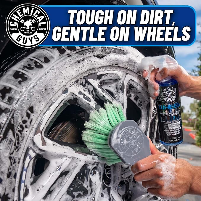 Complete Wheel, Rim and Tire Care Kit, Foaming Cleaner, Tire Dressing, Wheel Sealant, Detailing Brushes, Microfiber Towels for Cars, Trucks and SUVs, 10-Piece Set