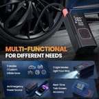 Tire Inflator Portable Air Compressor - 150PSI Air Pump for Car Tires, Portable Air Compressor with Digital Tire Pressure Gauge, Cordless Electric Bike Pump for Inflatables, Motorcycle, Ball.