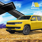 Extra Durable Window Deflectors Tape-On Window Visors Rain Guards Fit for Jeep Wagoneer L 2023-2026, Sun Visors, Wind Vent for Shades, Exterior Car Accessories - 4pcs. AG0640